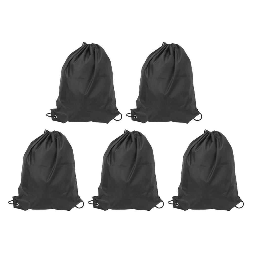5PCS Drawstring Backpack Large Capacity Waterproof Oxford Cloth Sports Gym Packsack for Soccer