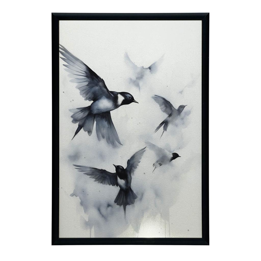 Spokój W Lotach Spokój W Lotach, 30X40 Cm, Rama Aluminiowa Złota, Papier Matowy 230 Gsm