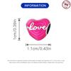 Bead Components Copper Metal Charm Bead Components Authentic Original Glue Application Heart Bead Components Compatible With Bracelet High Quality