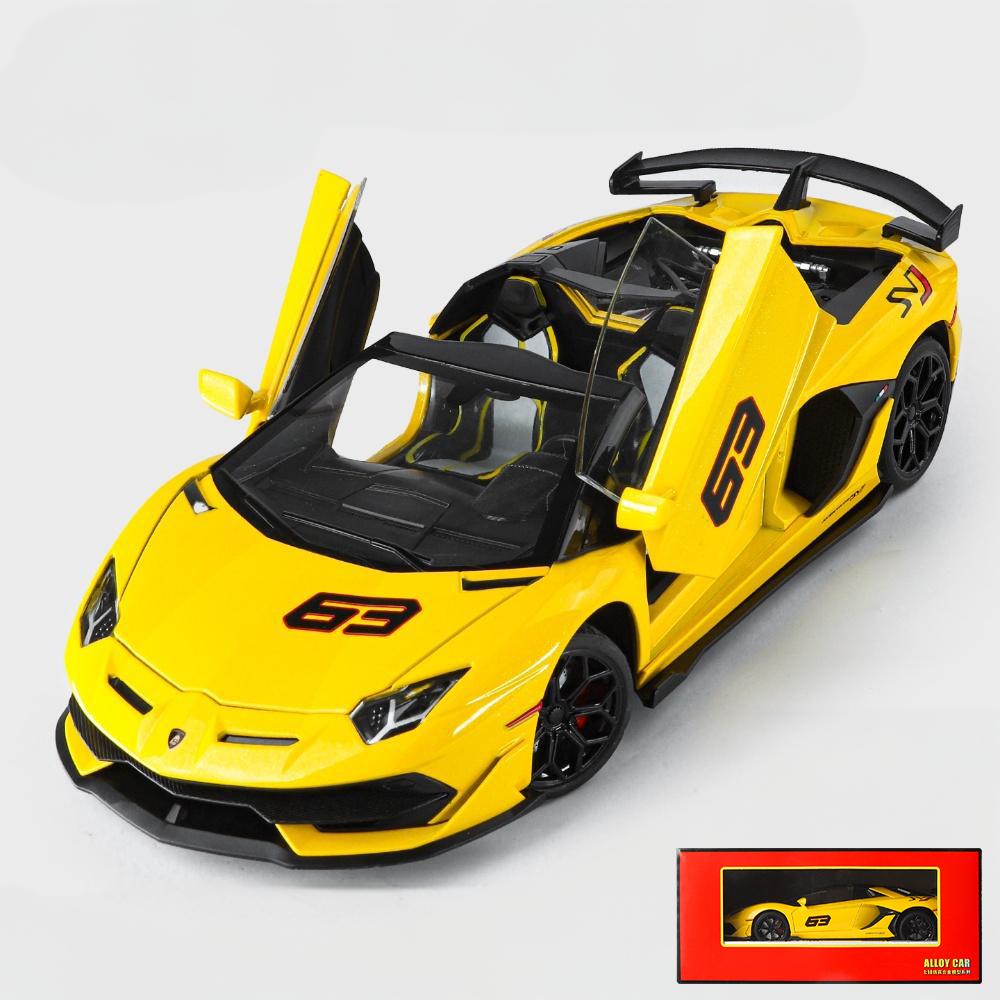 1:18 Lamborghini Aventador SVJ63 Odnímatelná verze kabrioletu Superauto Slitina Kov Litý Model Auta Dekorace Ozdoba Koníček