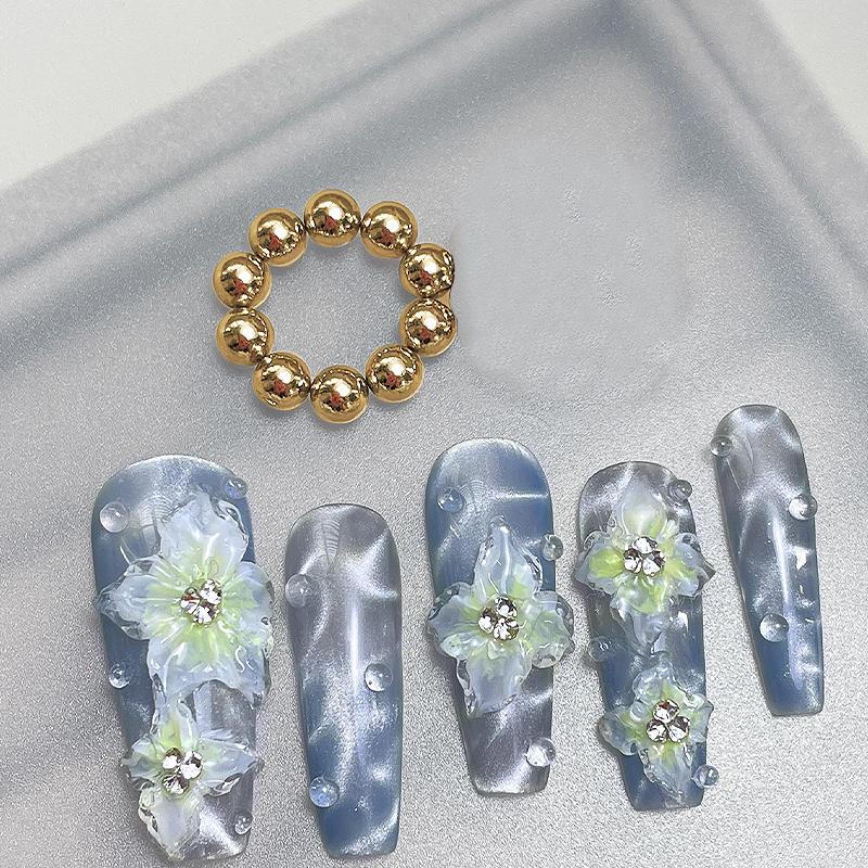 10/20pcs Gold Sliver Round Nail Art Magnetic Bead Set Multi-Functional Colorful Magnet Stick For Water Wave Ripple Cat Eye Desig