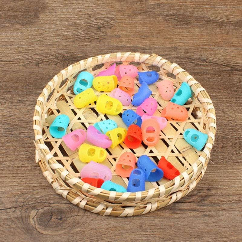 Multifunctional Silicone Thimbles Hollowed Out Breathable Protective Finger Sleeve DIY Crafts Sewing Accessories