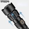 Strong Light Flashlight Telescopic Zoom Aluminum Alloy Flashlight TYPE-C Fast Charging Far Spot Outdoor Searchlight