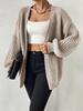 2026 Women's Solid Color Knit Loose Cardigan Sweater - Versatile, Simple, and Cozy