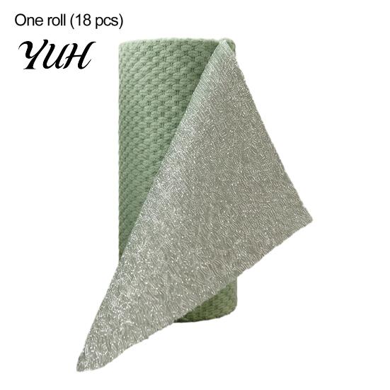 Multi Purpose Cleaning Cloth Microfiber Roll, Tearable Double Side Towels, Reusable Kitchen Dish Grease Removing Rags for Dishwashing And Countertop