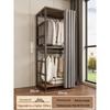 Metal Walk-In Wardrobe: Floor-Standing Clothes Rack, Open Garment and Hat Rack, Bedroom Shelf Assembly