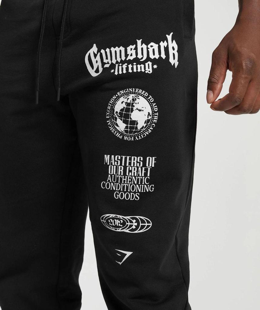 Men's American Style Shark Fitness Joggers - Outdoor Sports, Casual, Cotton, Loose Fit, Plus Size