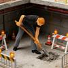 Realistic Mini Construction Worker Digging Scene In 1:64 Scale Resin Craft Road Construction Model for Display & Fun