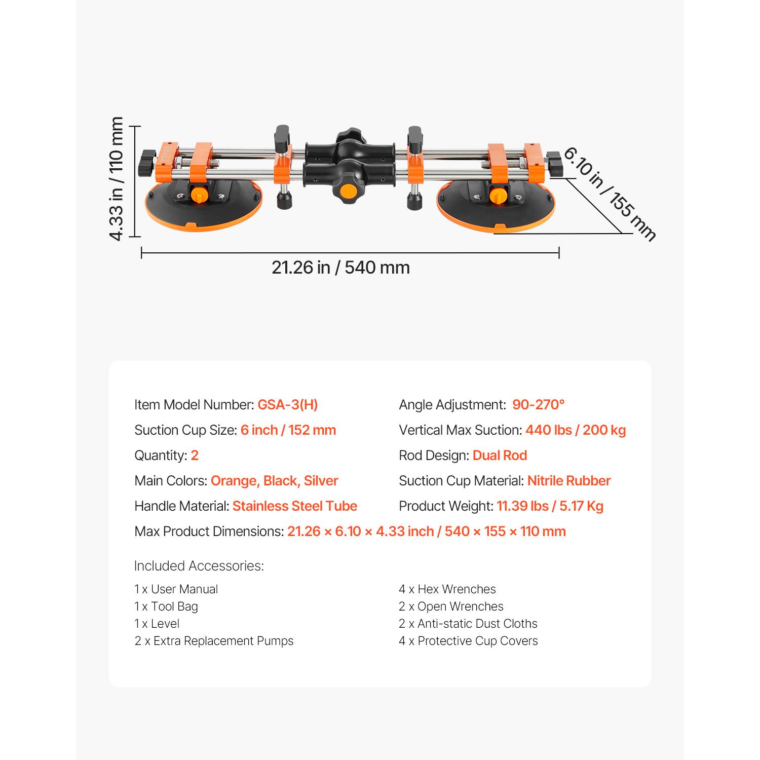 

SucceBuy 2 шт. Бесшовный установщик швов для гранита, регулируемый 90°-120° с 6-дюймовыми присосками, соединитель швов для укладки и выравнивания плитки