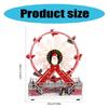 Rotating Christmas Ferris Wheel with LED Lights Musical Holiday Desktop Ornament Tabletop Decoration for Home Office