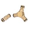 Brass 16mm Joint Two Way Three Way Quick Connector Plumbing Pipe Fittings Faucet Water Gun Car Wash Quick Coupling Adapters 1Pc