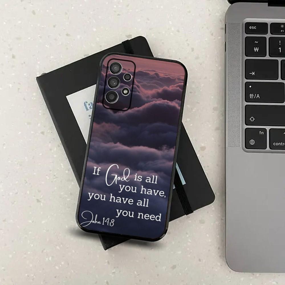 

Bible Verse Phone Case For Samsung Galaxy A13,A21s,A22,A31,A32,A52,A53,A71,A80,A91 Soft Black Cover Samsung a91