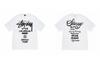 Chemise à manches courtes imprimée style américain STUSSY STU655 Blanc
