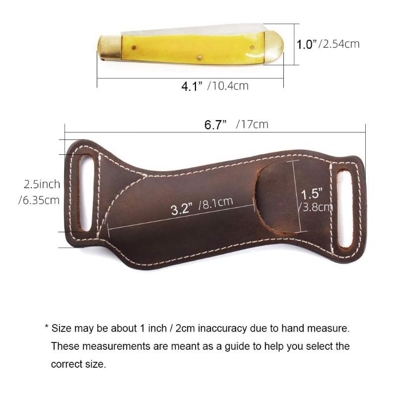 Funda de Cuero Plegable para Cinturones Funda para Cuchillo Bolsa para Guardar Cuchillos Estuche Protector Bolsa para Herramientas Múltiples