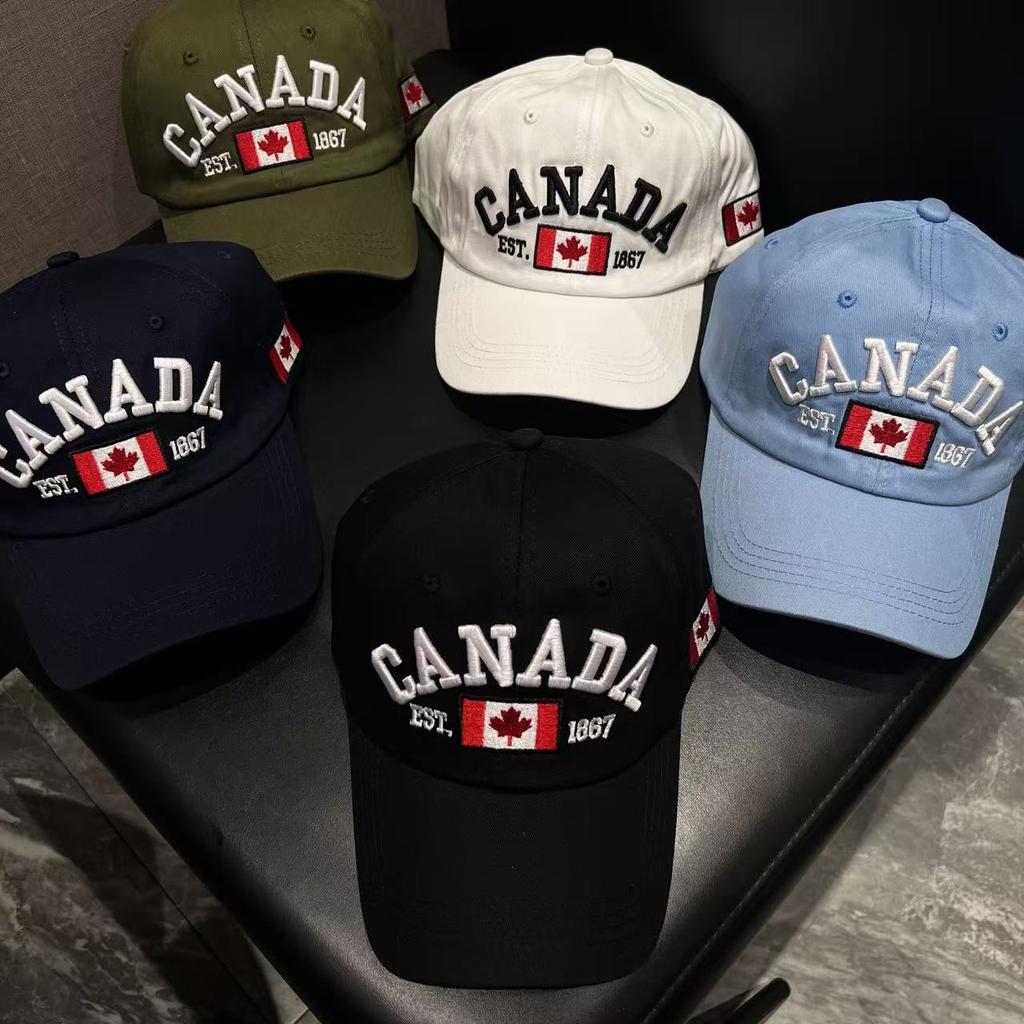 Nauja pavasarinė ir vasarinė kepurė klevo lapas beisbolo kepuraitė CANAD vyriška ir moteriška porų beisbolo kepuraitė kepurė kepurė kepurė miestas lauko apsauga nuo saulės