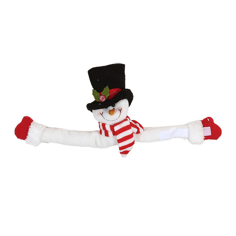 Holiday Christmas Decoration Buckle Man & Snowman Shape Velcro Curtain Buckle for Home Christmas Window Curtain Fixing Decorative Use
