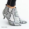 Women's European and American Snakeskin Stiletto Heel Ankle Boots - Autumn/Winter 2019, Plus Size Martin Boots