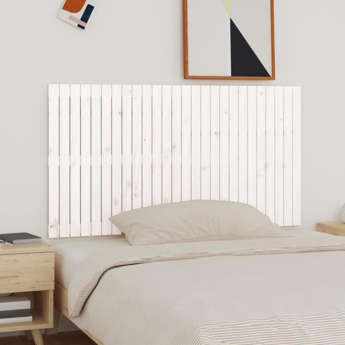824909 vidaXL Wall-mounted Headboard White 166x3x90 Cm Solid Pine Wood