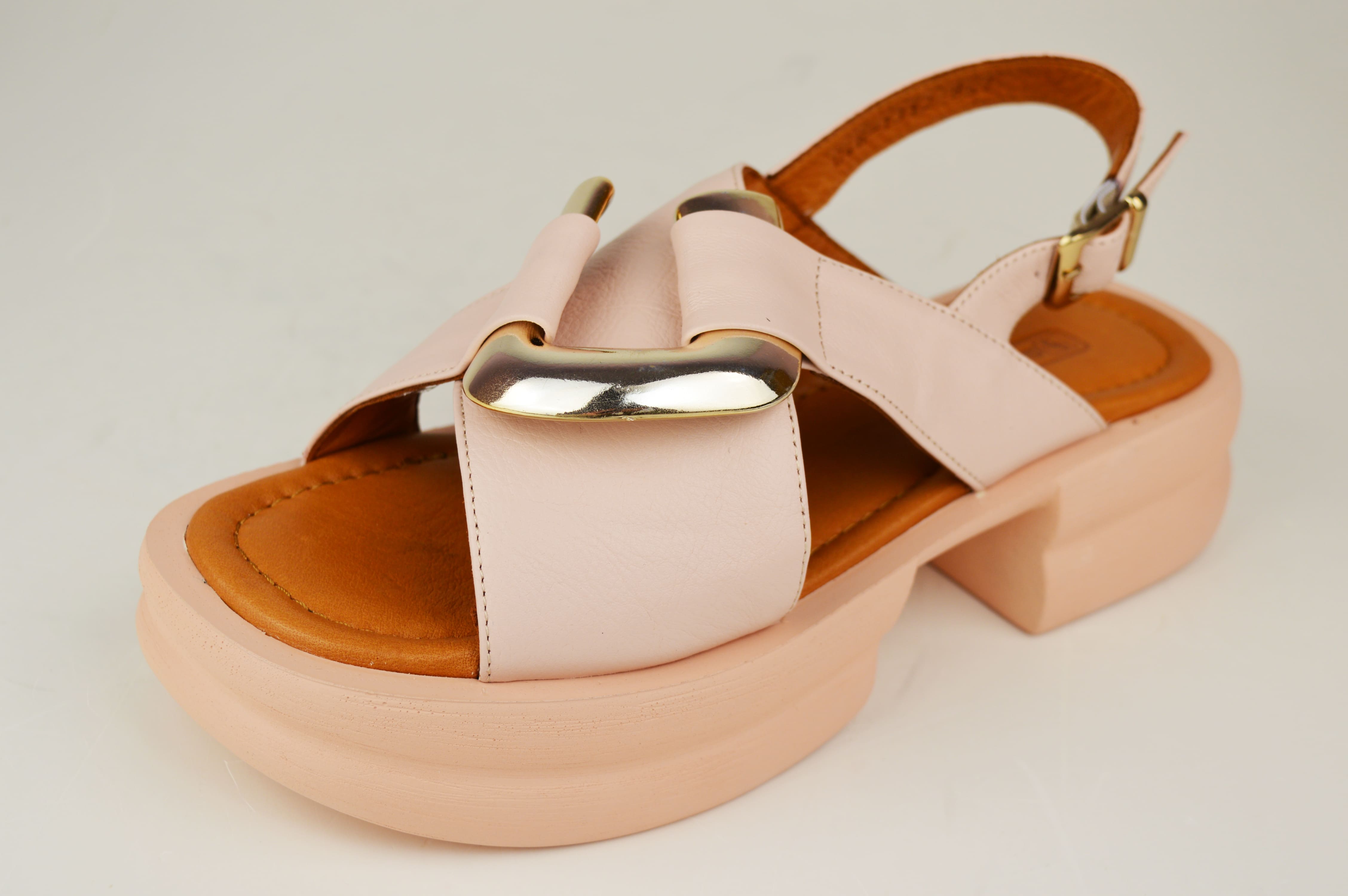 

Босоніжки жіночі Evromoda 1312 36 Пудра шкіра 39 світло-рожевий колір