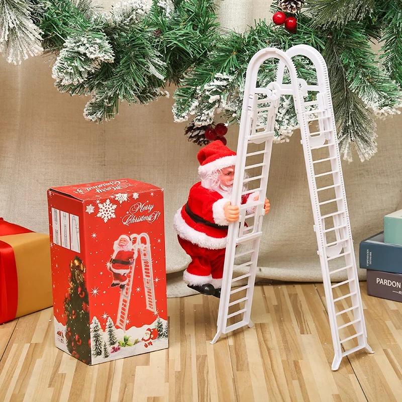 New Home Decoration Christmas Santa Claus Doll Cute Instrument Xmas Tree Ornament Creative Electric Toys New Year's Supplies