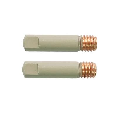 5Pcs Coating Protect Welding Contact Tips 0.8/1.0/1.2mm 25mm M6 MIG Nozzle Tip Conductive Copper Welding Tool Parts