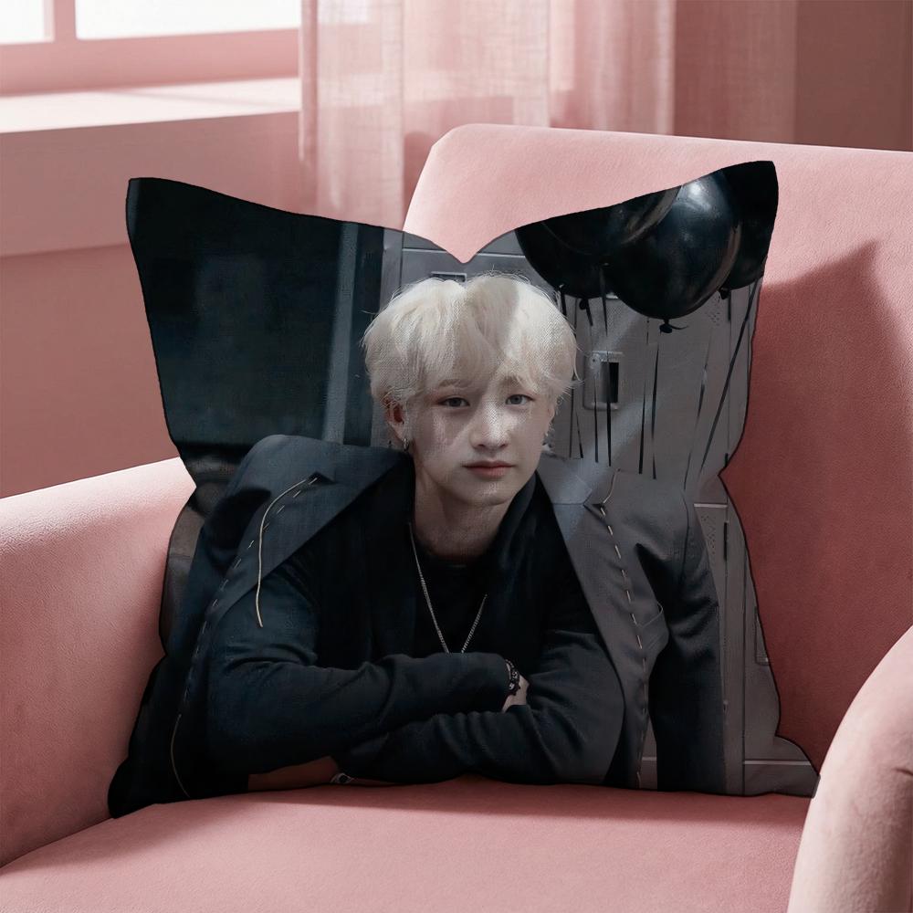 GORĄCY-KPOP B-Bang'S C-Chan'S Poszewka na poduszkę typu cushion Wielofunkcyjna poszewka na poduszkę do domu i samochodu - Dwustronna, Miękka i Trwała do codziennego użytku