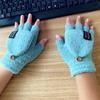 Fingerless Female Gloves Winter Heated Gloves USB Electric Heated Gloves Knitted Cashmere Gloves