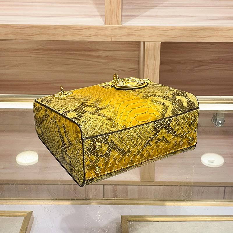 Echtes Python-Druckleder Damen Umhängetasche - 2025 Crossbody Mode Handtasche