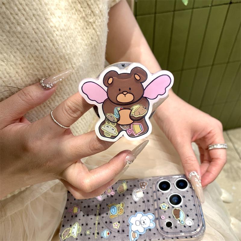Little Bear Magnetic Star Stickers for iPhone 17/16 Pro Max/15/14 Cases - Japanese & Korean Style