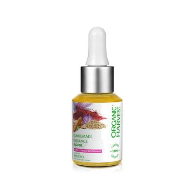 Safran, Yulaf ve Sandal Ağacı ile Kumkumadi Yağı (30 ml), Kumkumadi Radiance Yüz Yağı Safran, Yulaf ve Sandal Ağacı, Organik Hasat