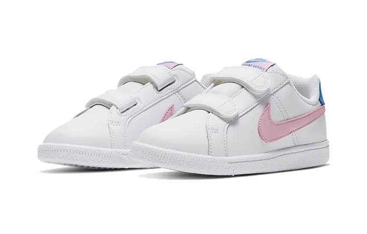 Nike Low Top Skateboard Shoes White Blue Pink Children Aged 3 7 Years Old 833536-110