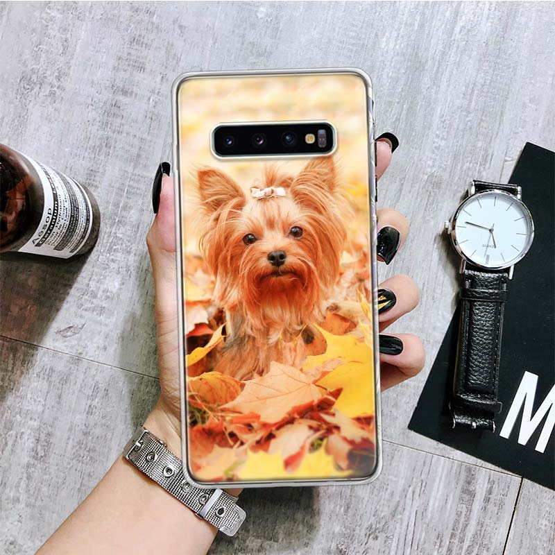 Yorkshire Terrier Dog Puppy Phone Case For Samsung Galaxy S20 FE S10 Plus S21 S22 Ultra S10E S9 S8 S7 Edge J4 + Fundas Cover