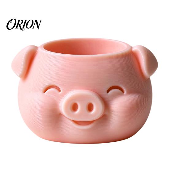 Succulents Planter Pot 3D Printed Pig Shaped Flowerpot, Decorative for Herb Petg Plants, Animal Mini Flower Holder Indoor Outdoor Small Desktop