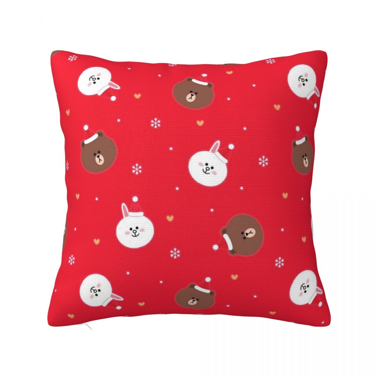 

Christmas Time Brown And Cony Pillowcase Polyester Cushion Cover Decor Throw Pillow Case Cover Home Zipper 4545cm 30x30cm
