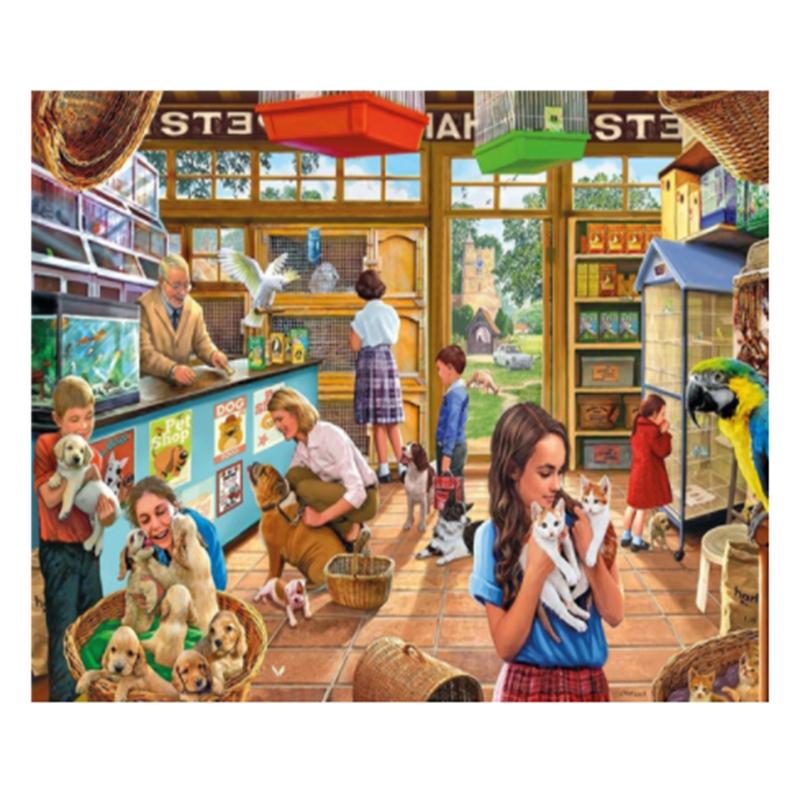 huacan Diamond Rhinestones Paintings Shop Full Drill Square Diamond Embroidery Landscape Diamond Mosaic Kids Home Decoration