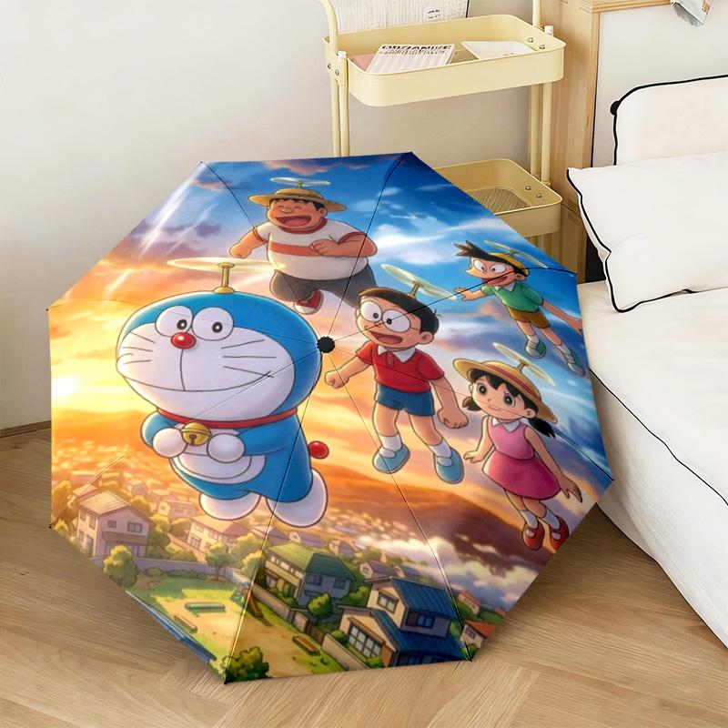 1PC Doraemon  Automatic Umbrella - Suitable Travel Outdoor Portable Umbrella Birthday Gift Daily Essentials