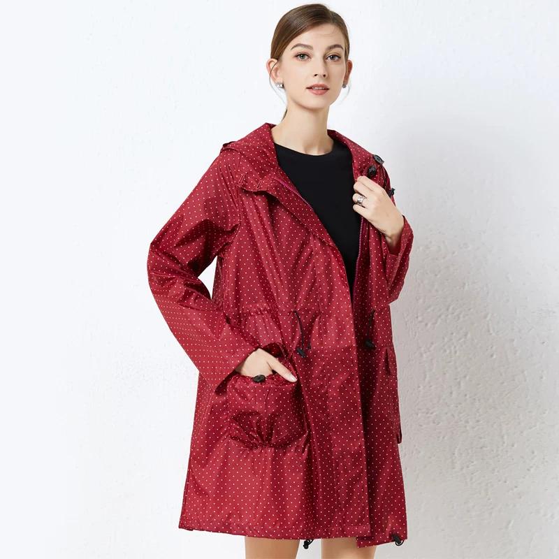 Raincoat Adult Outdoor Travel Walking Girl Student Fashion Lightweight and Thin Type Waist-Tight Waterproof Short Outwear Poncho