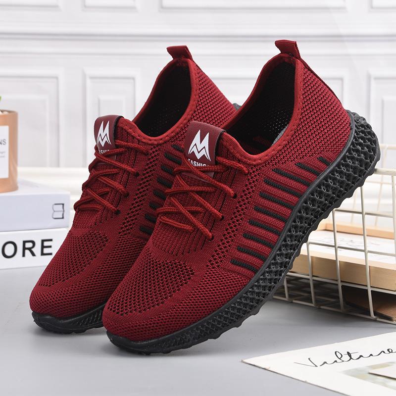 Fashion Shoes 2024 Fashion Women's Flats Casual Sport Shoes Women Slip On Soft Shoes Ladies Breathable Walking Mesh Platform Sneakers