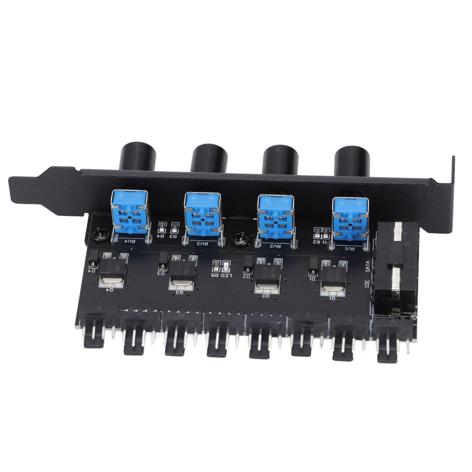 

Хаб для вентиляторів 12V 4pin 8 каналів 4 регулятори стабільний точний регулятор швидкості вентиляторів з гвинтом для комп ютерного ЦП