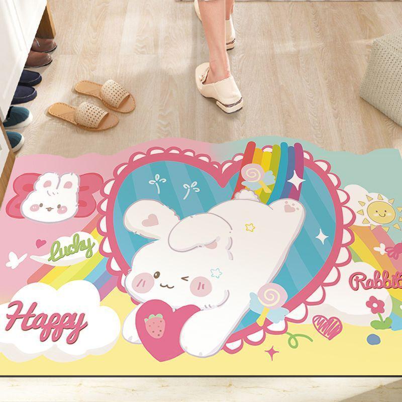 Cartoon Can Love The Home Door Mat Door Dirty Anti-slip Mat Into The Door Porch Can Be Cut Carpet