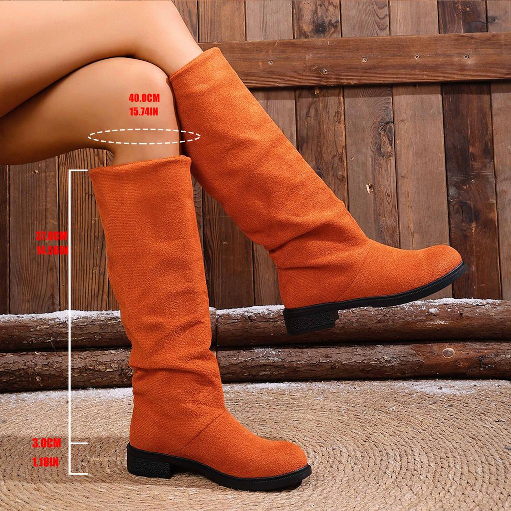 Plus Size Shoes for Women 35-43 Autumn Winter Wome Platform Round Toe Warm Comfortable Non-slip  Knee-high Women Boots 2026