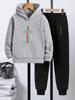 New Autumn/winter 2-piece Children's Hoodie Jogging Pants Set Featuring Stylish Cool Patterns Sporty Casual