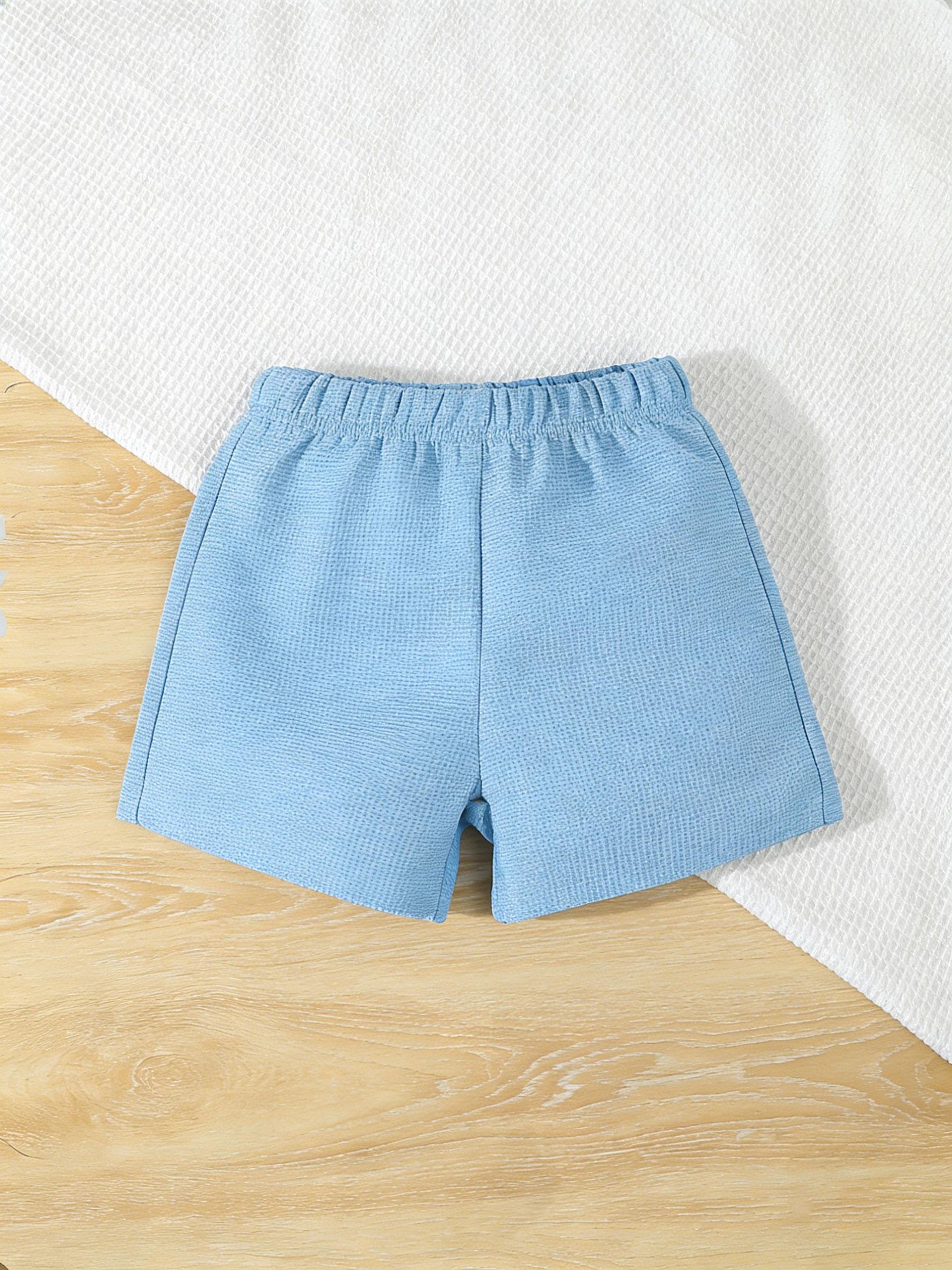 Boys  casual, stylish outdoor sportswear short summer style 4Y небесно-голубой