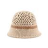 Summer Breathable Straw Hat With Wide Brim And Mesh Design For Beach And Sun Protection