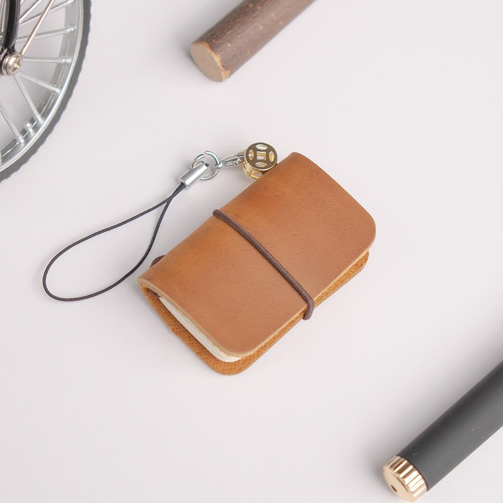 32 Sheet 64 Page Mini Notebook Handbook Portable Notebook Pocket Notebook Schedule Planning Light Brown 1