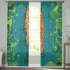 Lotus Leaf Water Surface Tiger Curtain For Living Room Transparent Tulle Curtains Window Sheer For The Bedroom Accessories Decor