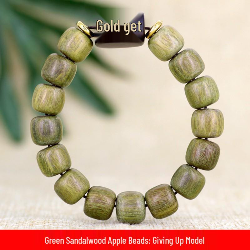 Argentinisches Grünes Sandelholz Buddhistisches Gebetsperlenarmband für Männer und Frauen