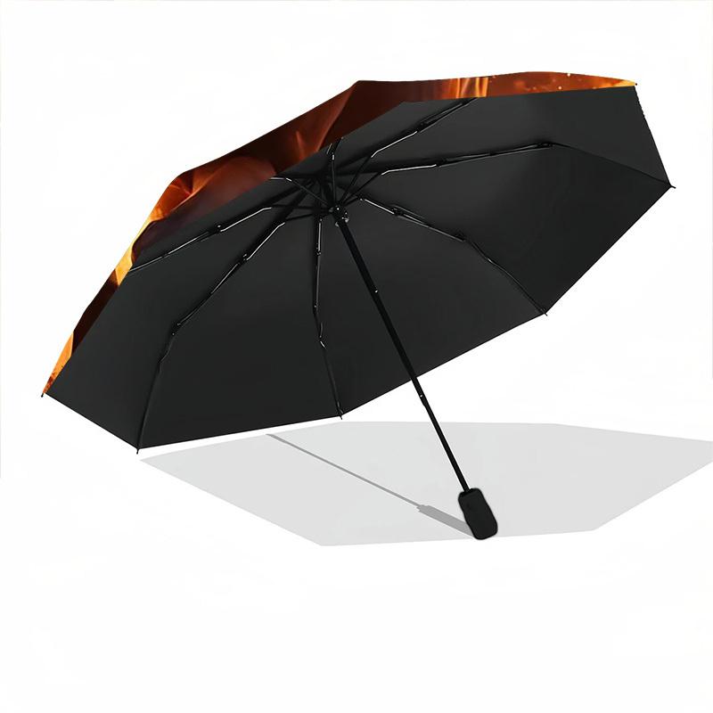 1pc FireHorse FlameRider Automatic Folding Umbrella Portable Collapsible 8-Rib Umbrella for All Seasons, Casual Outdoor Accessory, B64
