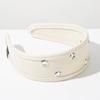 Punk Metal Rivets Headwear Black and Red Hollow Ring Hair Hoop Ins Leather Headband  Urban