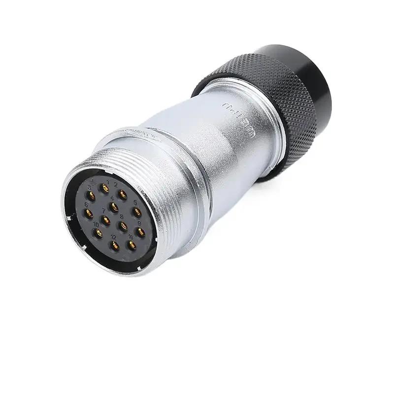 WEIPU WS32 TD+ZD 4 6 8 10 11 13 19Pin Docking Power Circular Connector M32 Soldering Single Wire Cable Adapter Aviation Plug